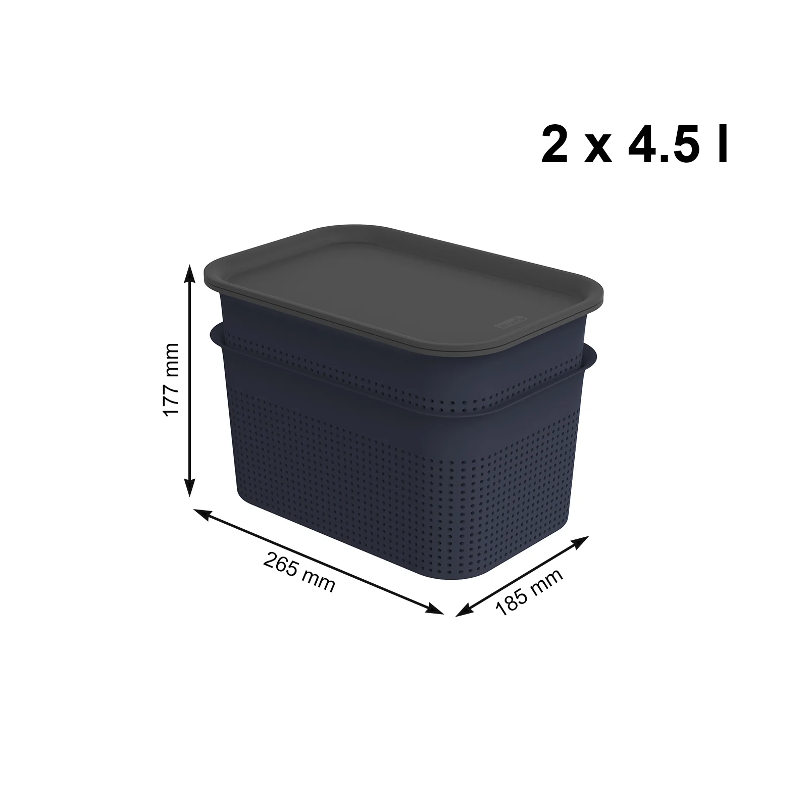 2er Set Boxen mit Deckel 4,5 l BRISEN - Image 18