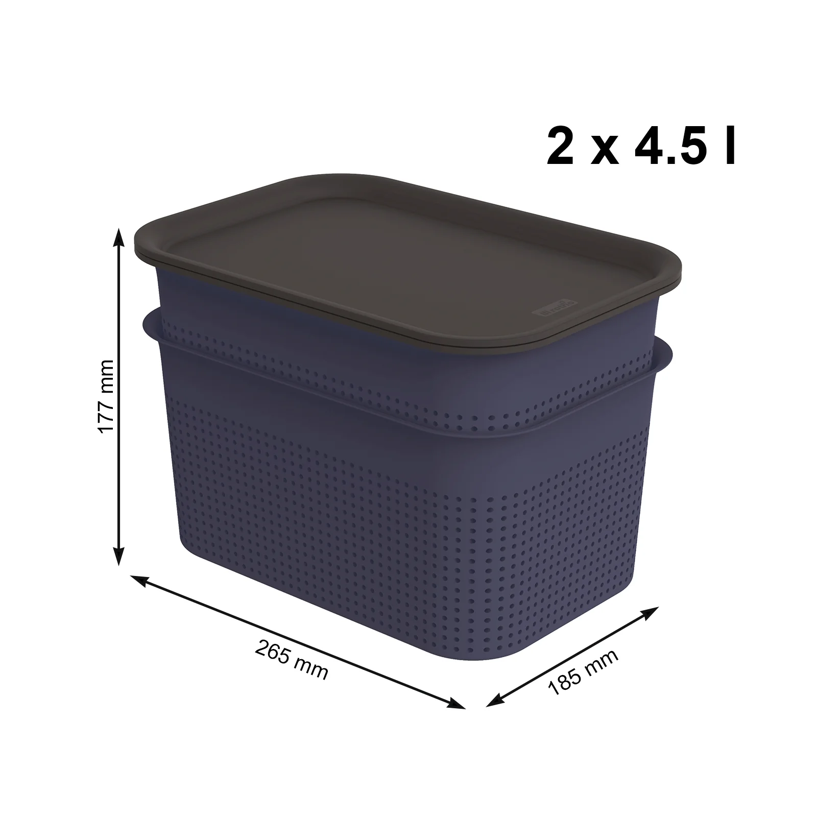 2er Set Boxen mit Deckel 4,5 l BRISEN - Image 9
