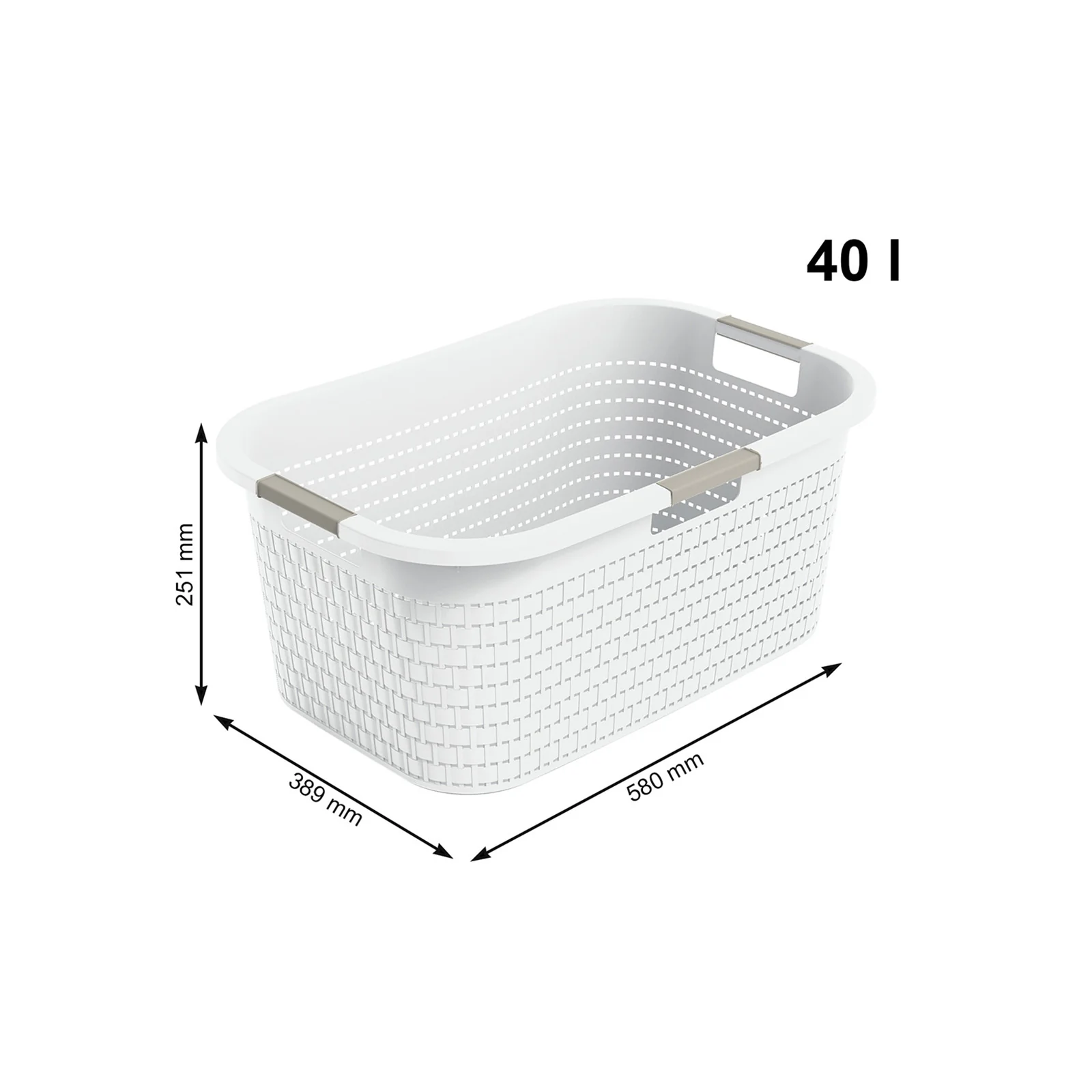 2er Set Country Wäschekorb 40l 2tlg. - Image 15