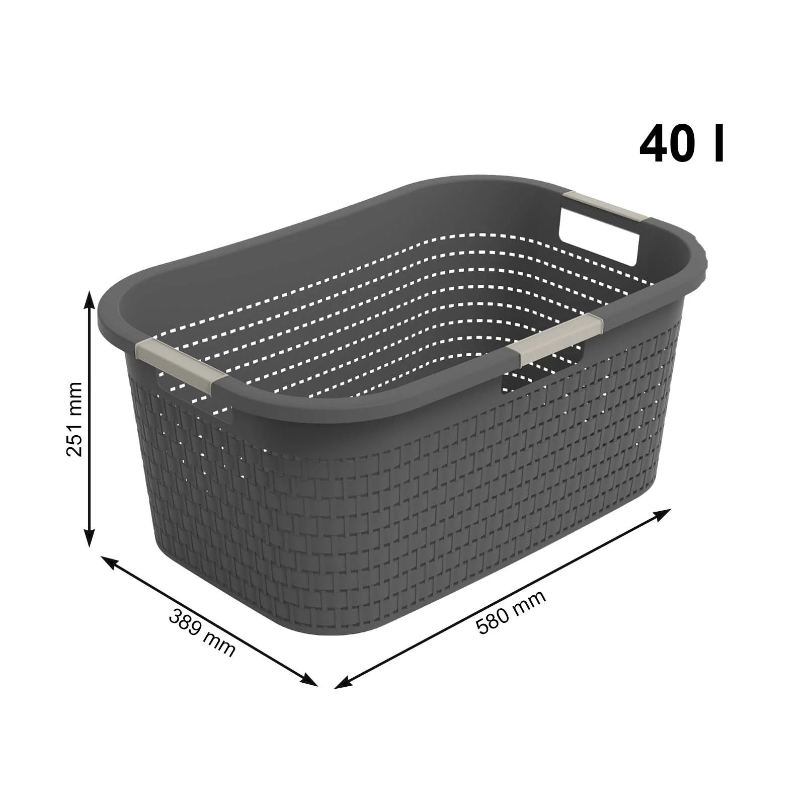3er Set Country Wäschekorb 40l 3tlg. - Image 13