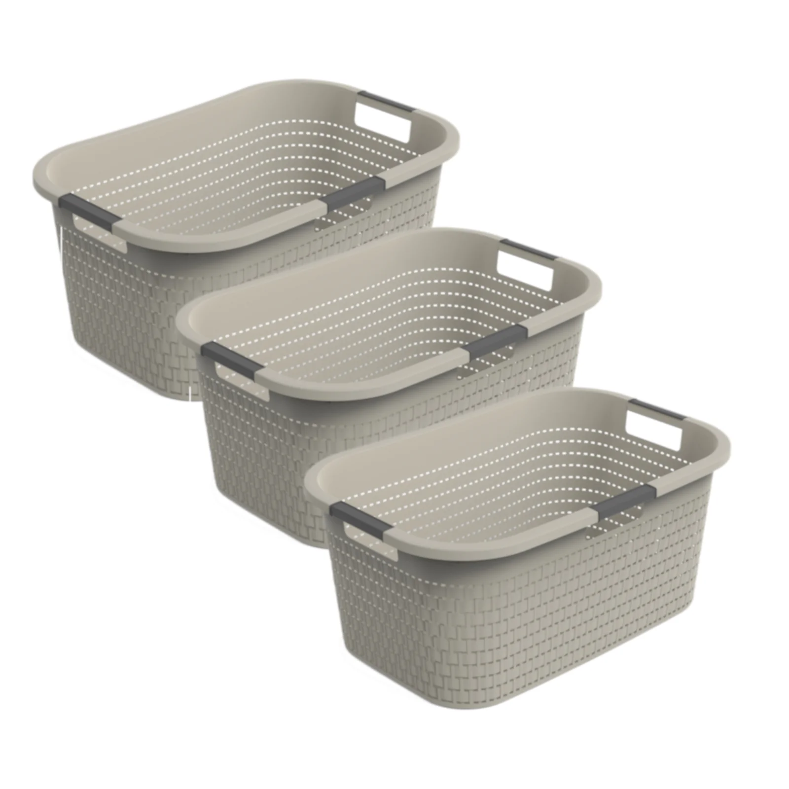 3er Set Country Wäschekorb 40l 3tlg. - Image 2