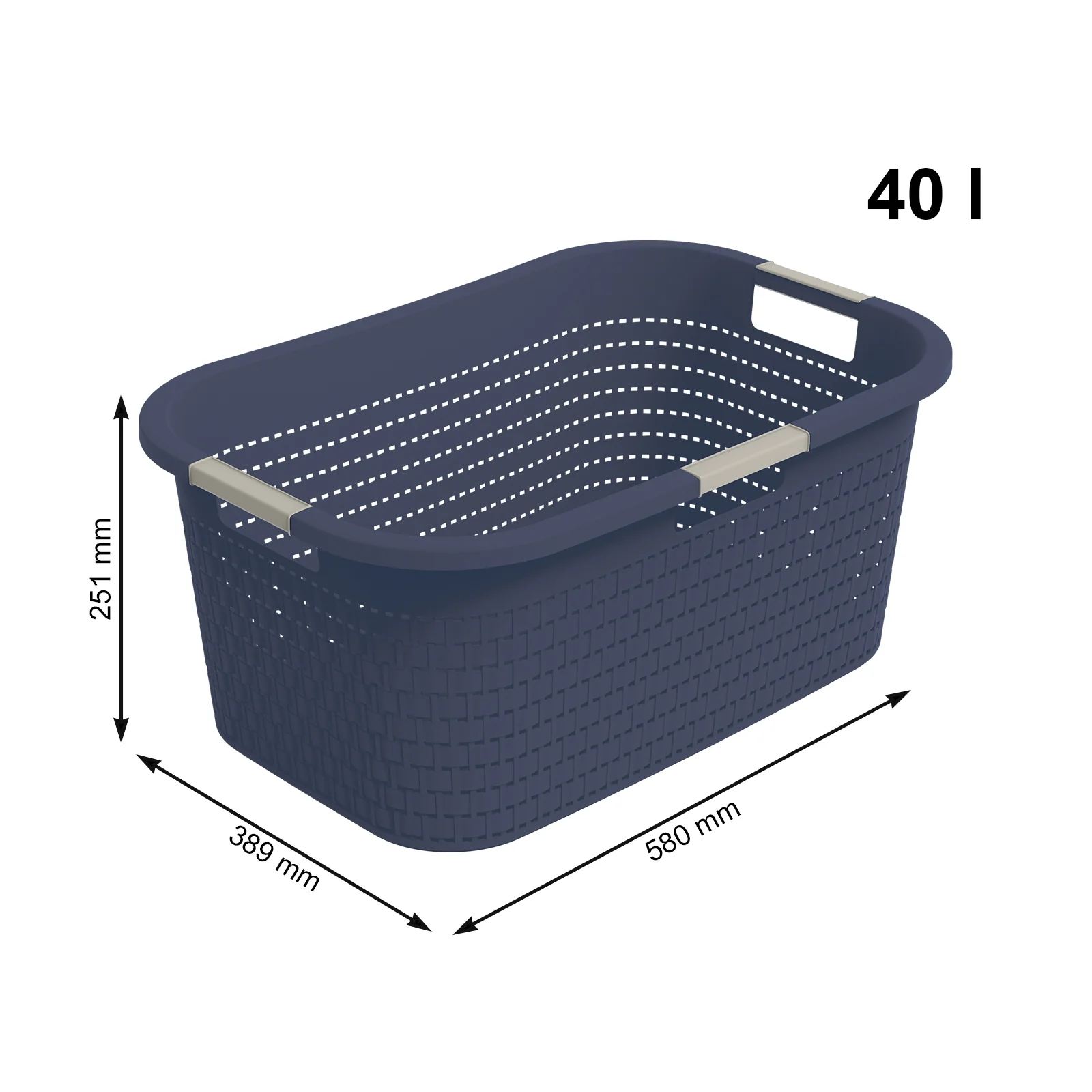 3er Set Country Wäschekorb 40l 3tlg. - Image 5