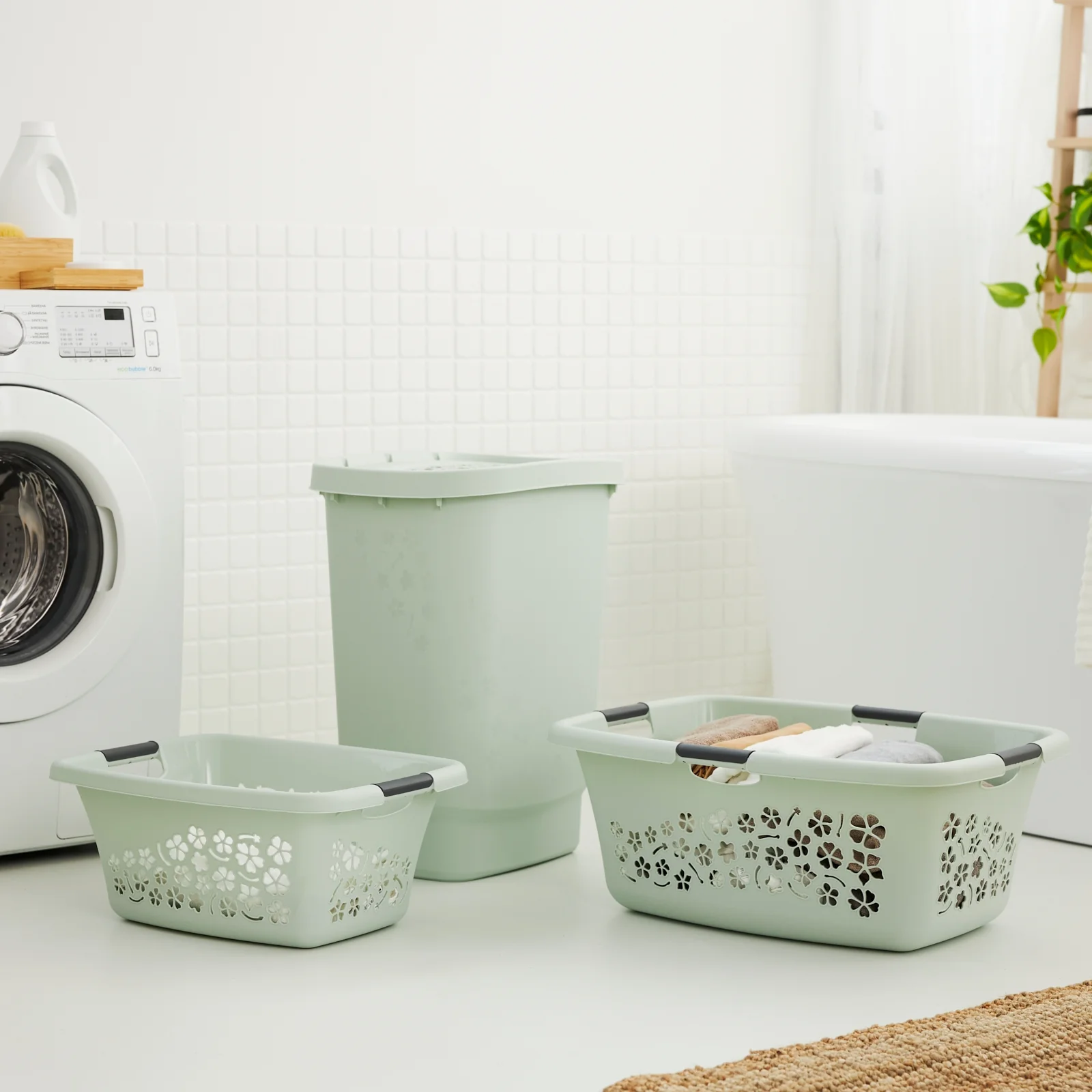 3er Set Wäschekorb 50 l FLOWERS - Image 35
