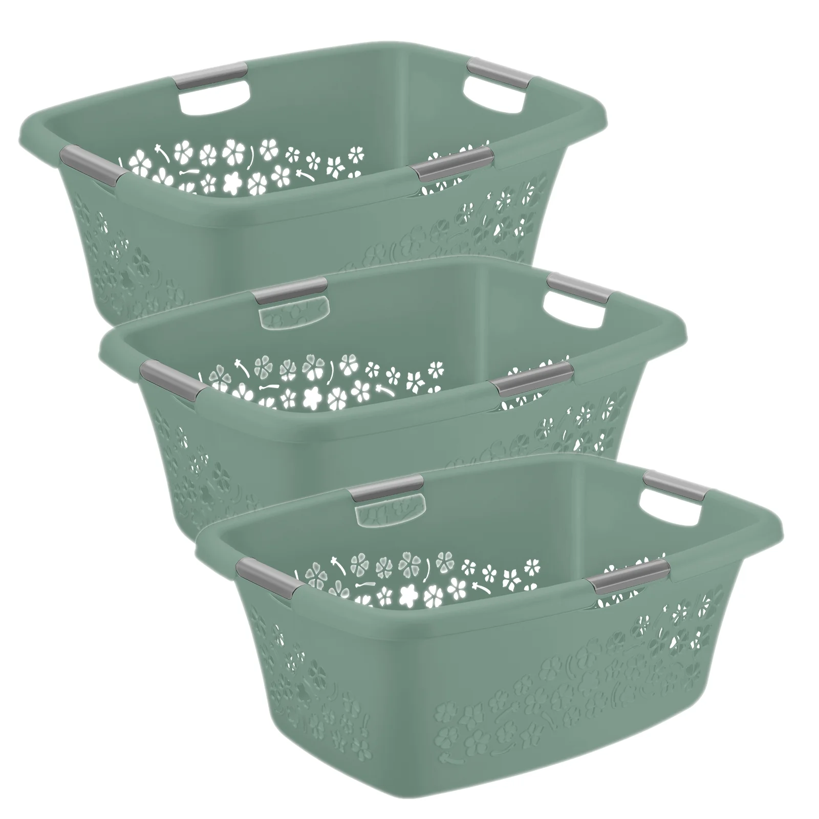 3er Set Wäschekorb 50 l FLOWERS - Image 8