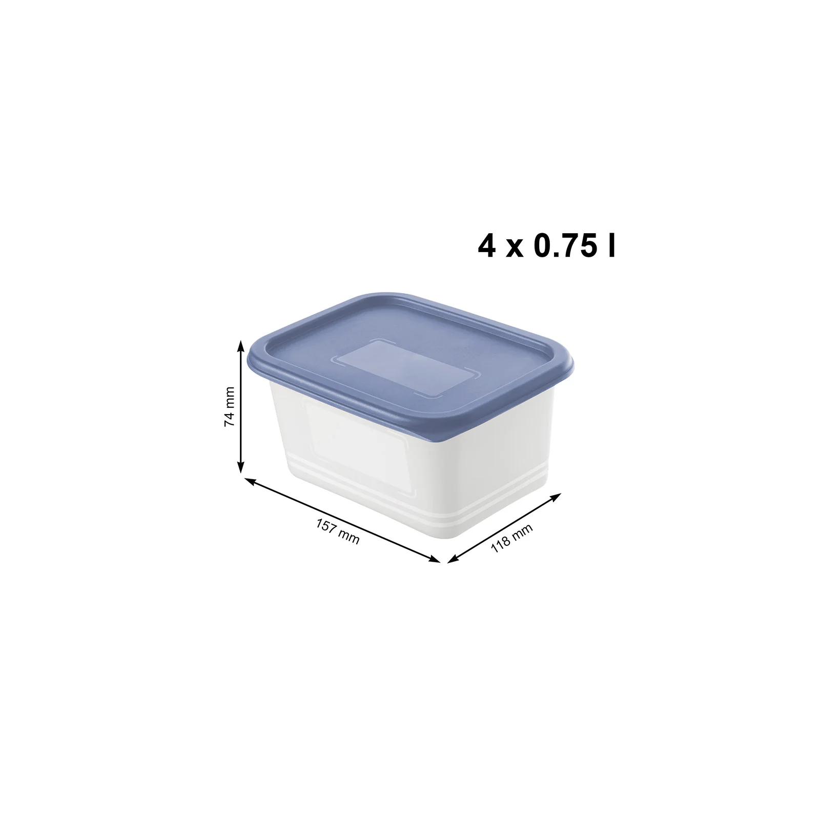 4er Set Gefrierdosen 0,75 l DOMINO - Image 9
