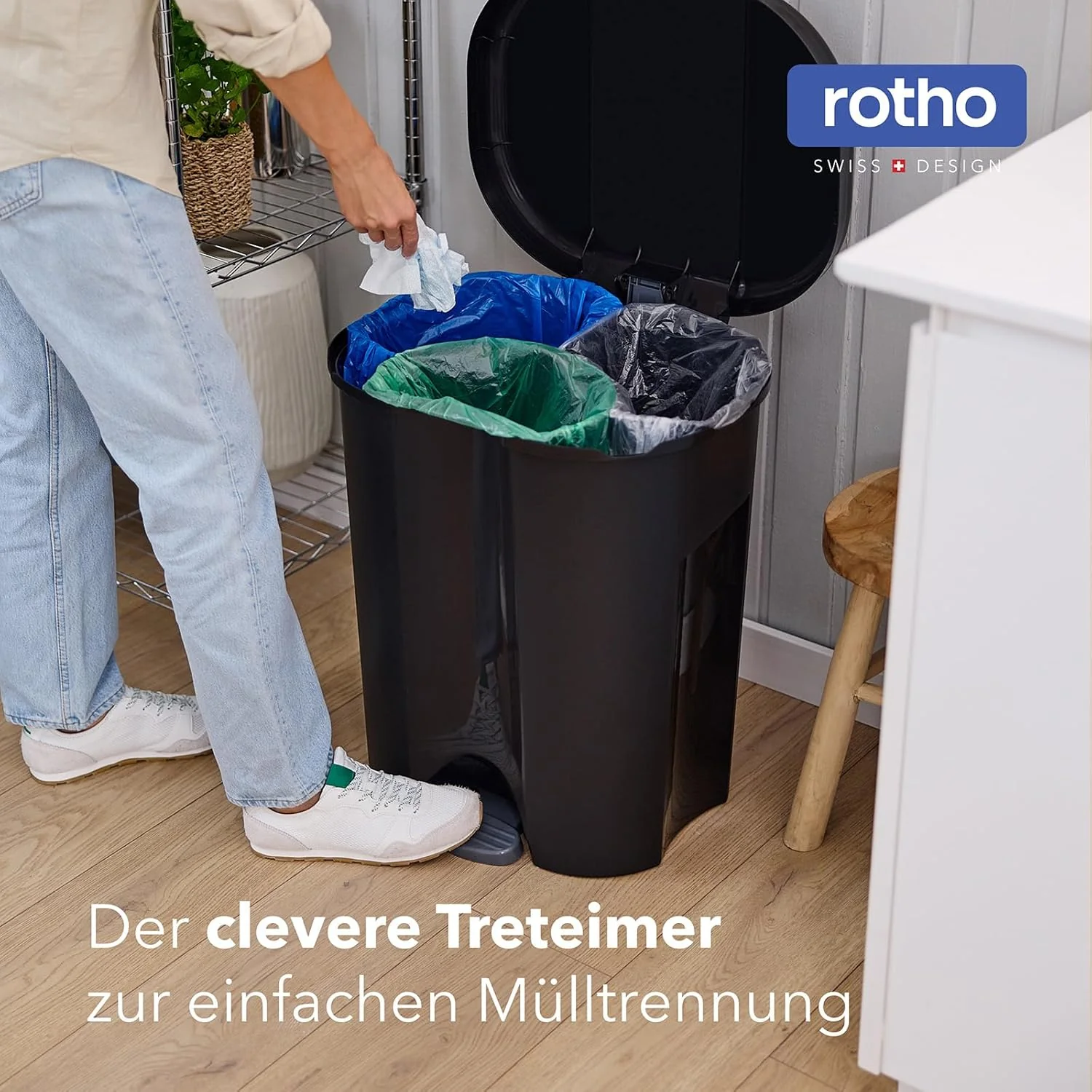 Abfalleimer 1 x 10 l, 2 x 15 l TRIO - Image 6