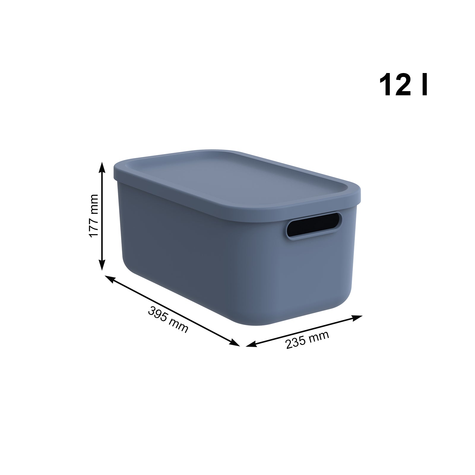 Aufbewahrungsboxen-Set 3tlg. 2x 12l und 55l ALBULA LIGHT - Image 16