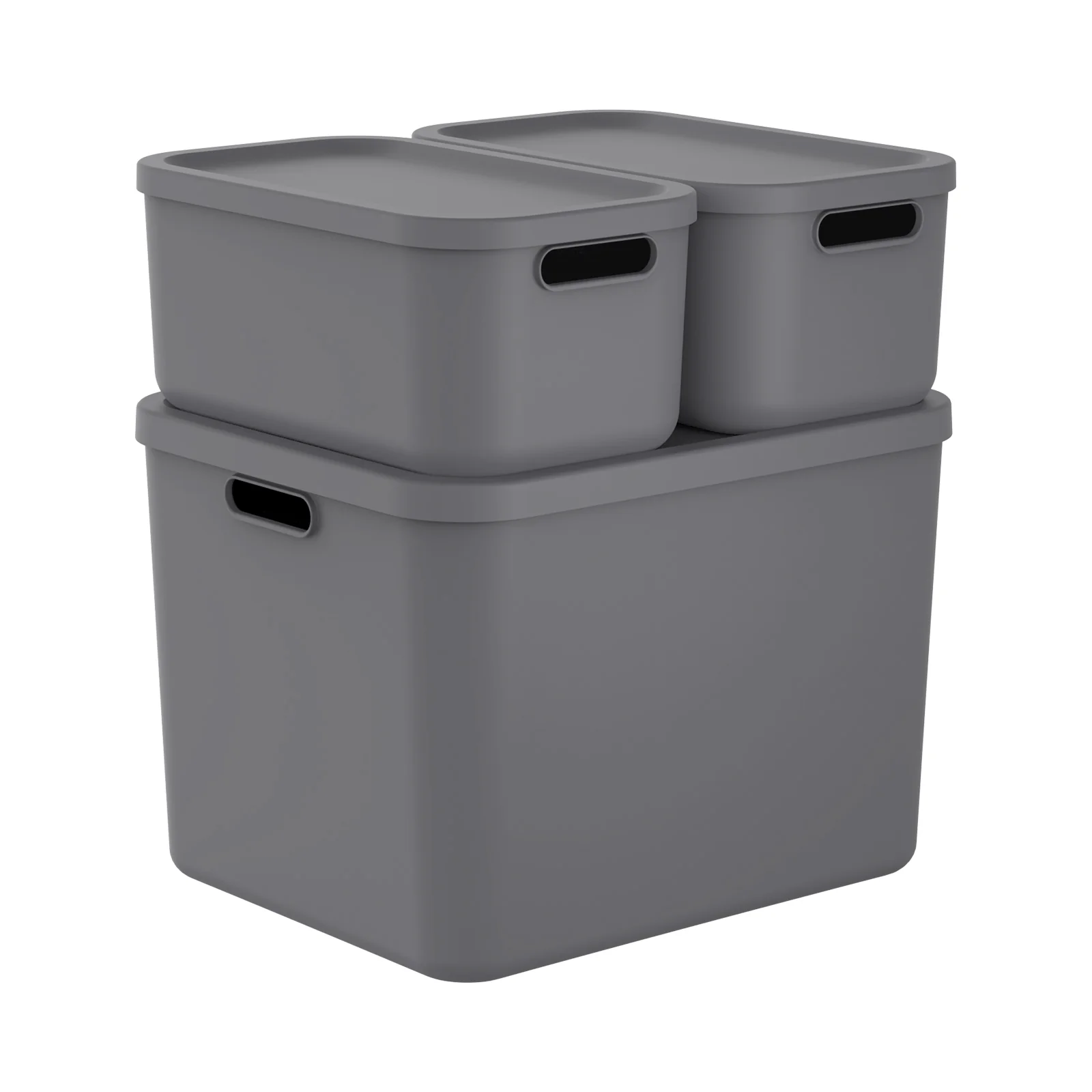 Aufbewahrungsboxen-Set 3tlg. 2x 12l und 55l ALBULA LIGHT - Image 8