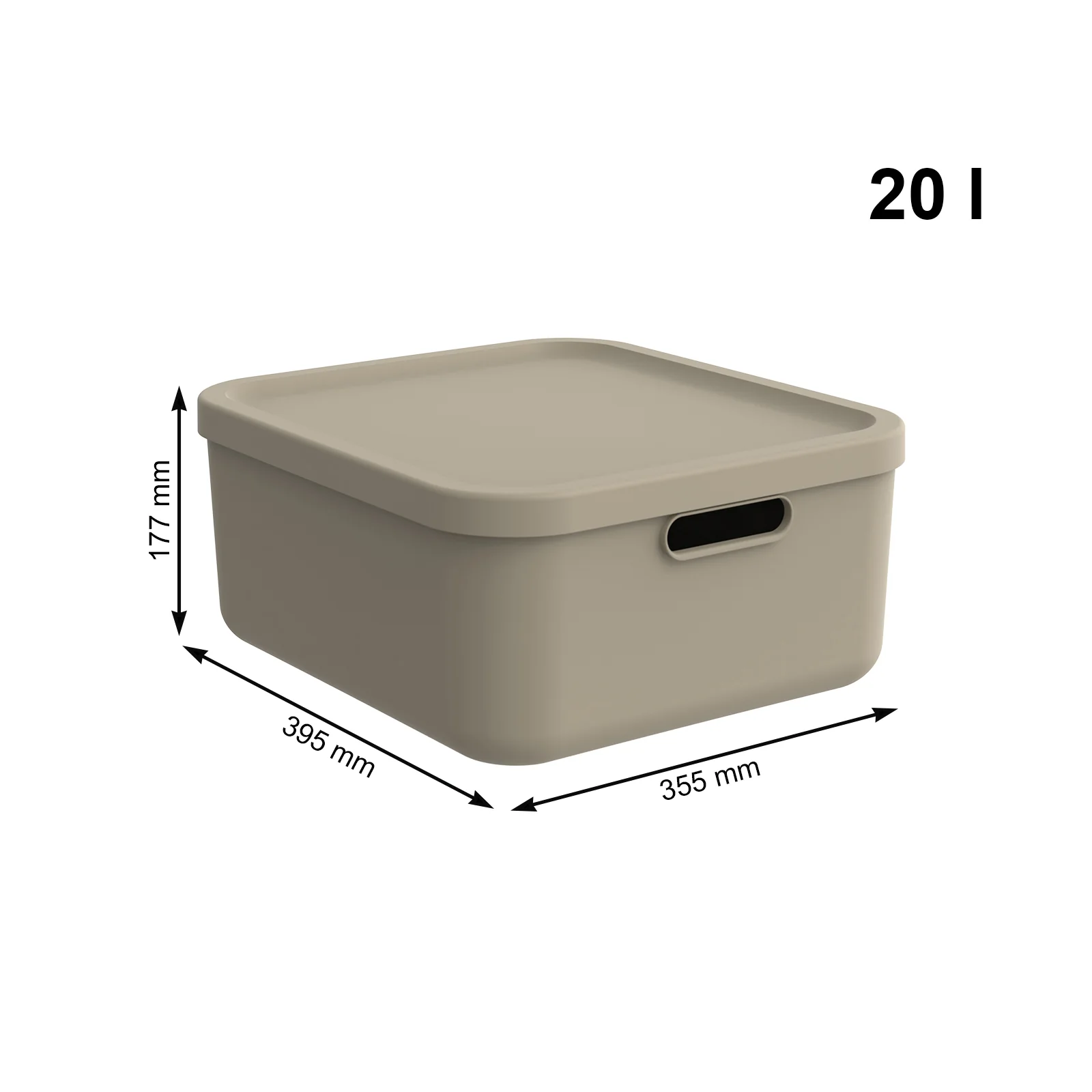 Aufbewahrungsboxen-Set 3tlg. 2x 20l und 55l ALBULA LIGHT - Image 14