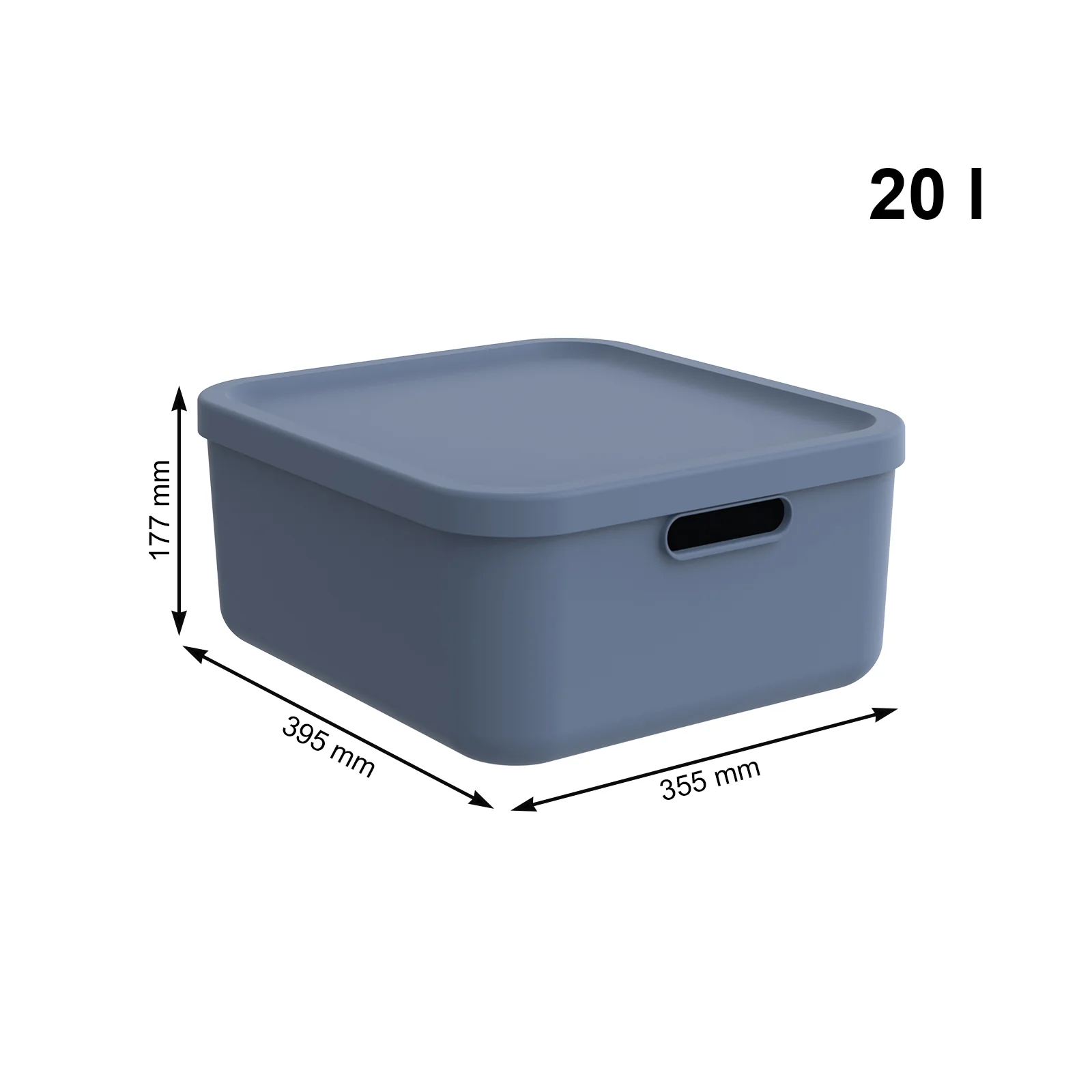 Aufbewahrungsboxen-Set 3tlg. 2x 20l und 55l ALBULA LIGHT - Image 19