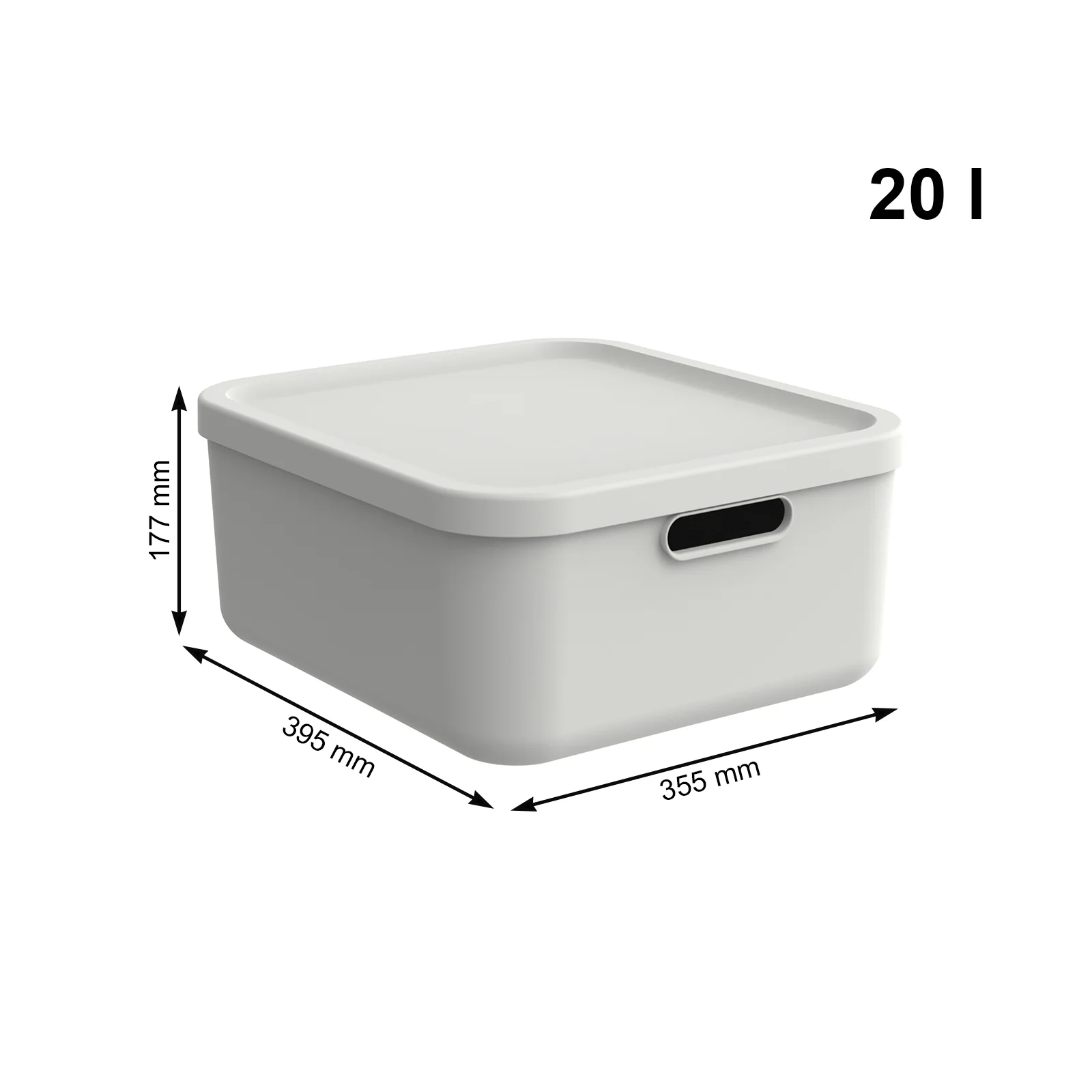 Aufbewahrungsboxen-Set 3tlg. 2x 20l und 55l ALBULA LIGHT - Image 8