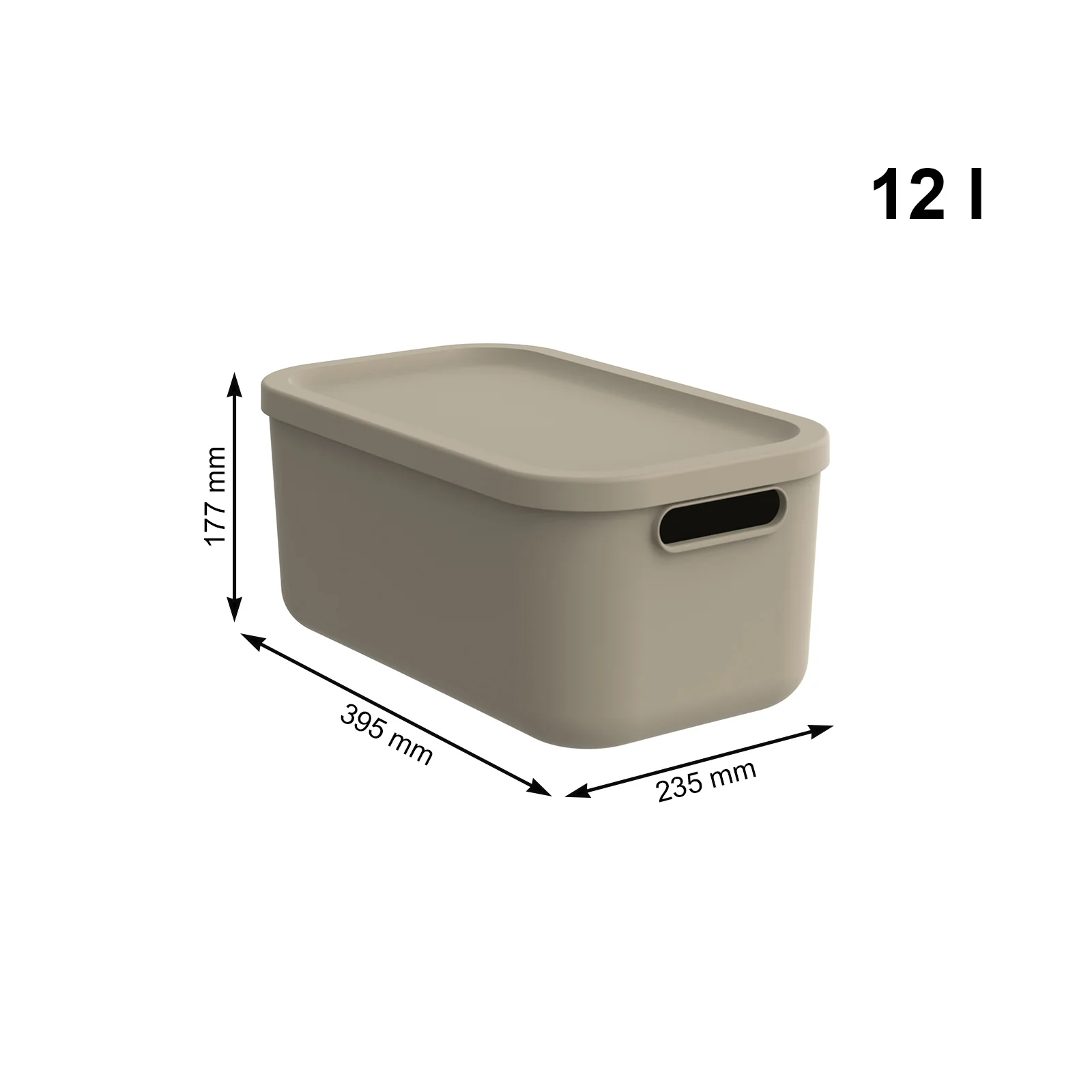 Aufbewahrungsboxen-Set 5tlg. 4x 12l und 1x 55l ALBULA LIGHT - Image 3