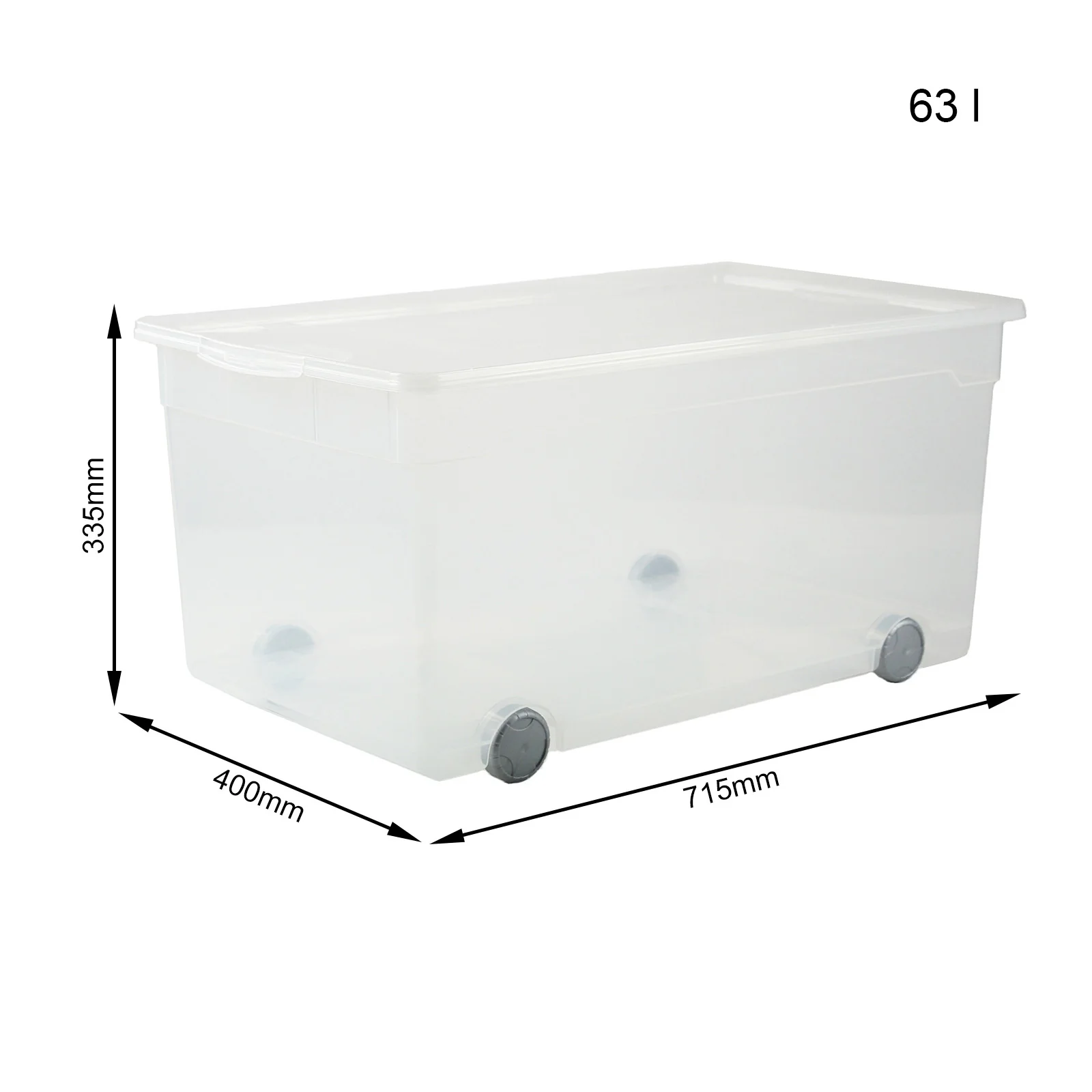 Box mit Rollen 63 l CLEAR - Image 4