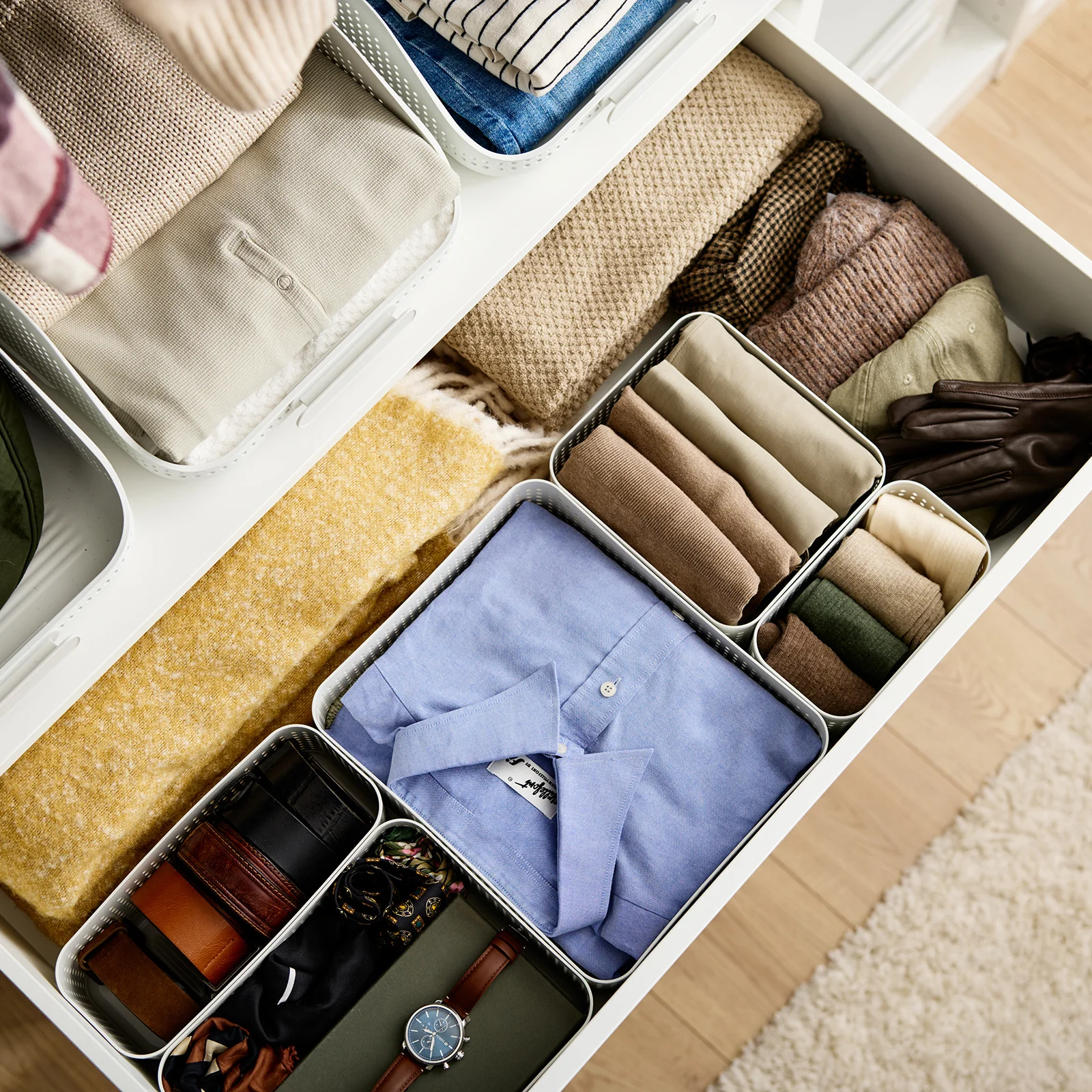 Kleiderschrank Organizer 2er Set Korb L | WOP - Image 4