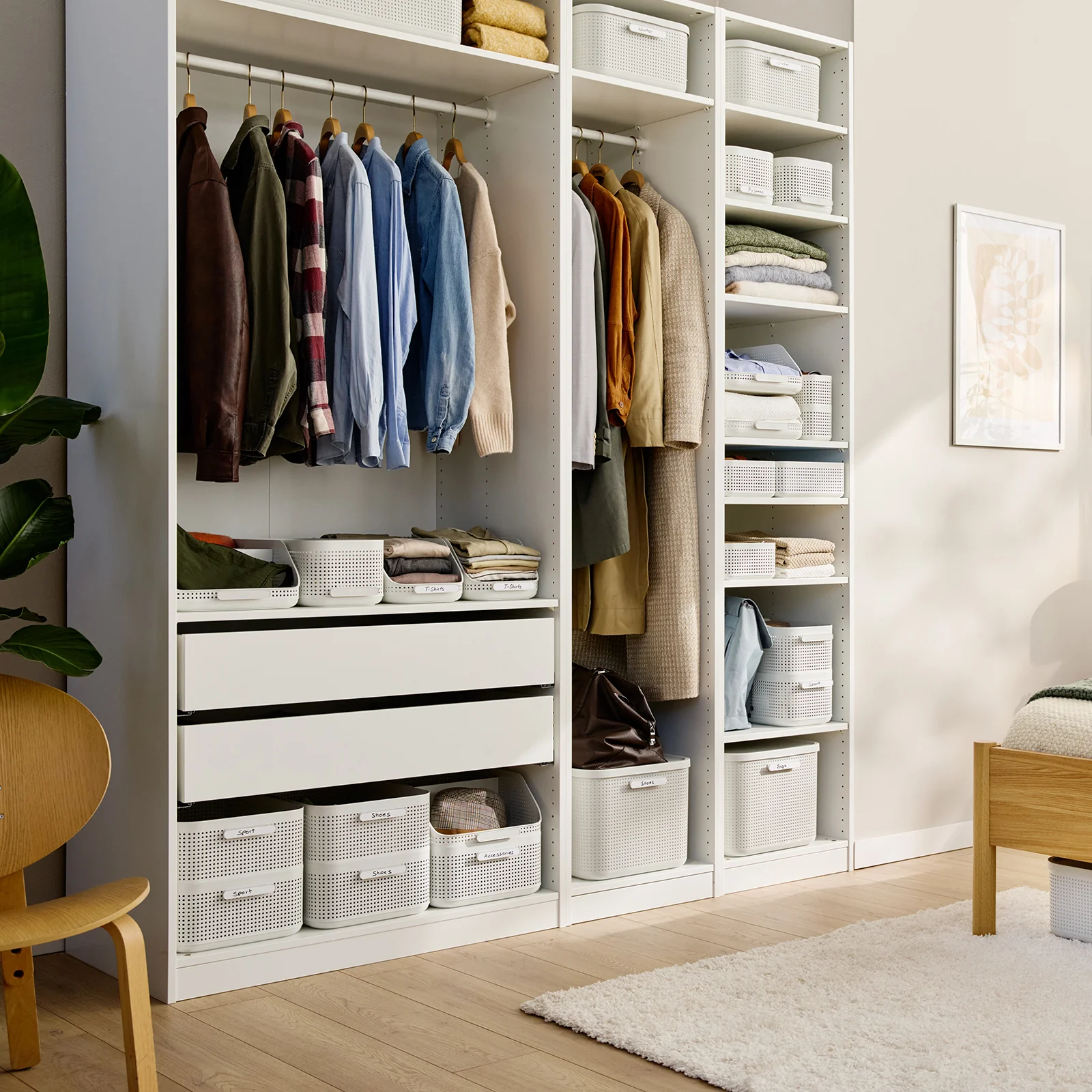 Kleiderschrank Organizer 2er Set Korb L | WOP - Image 8