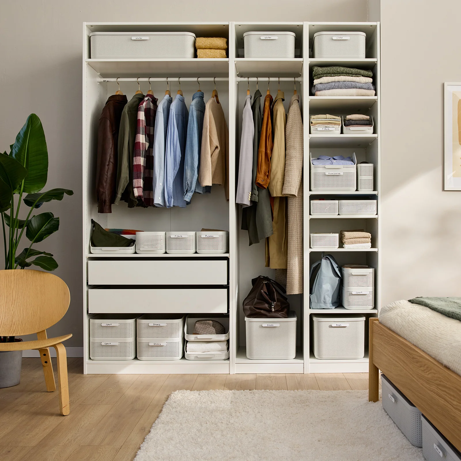 Kleiderschrank Organizer 2er Set Korb M | WOP - Image 8