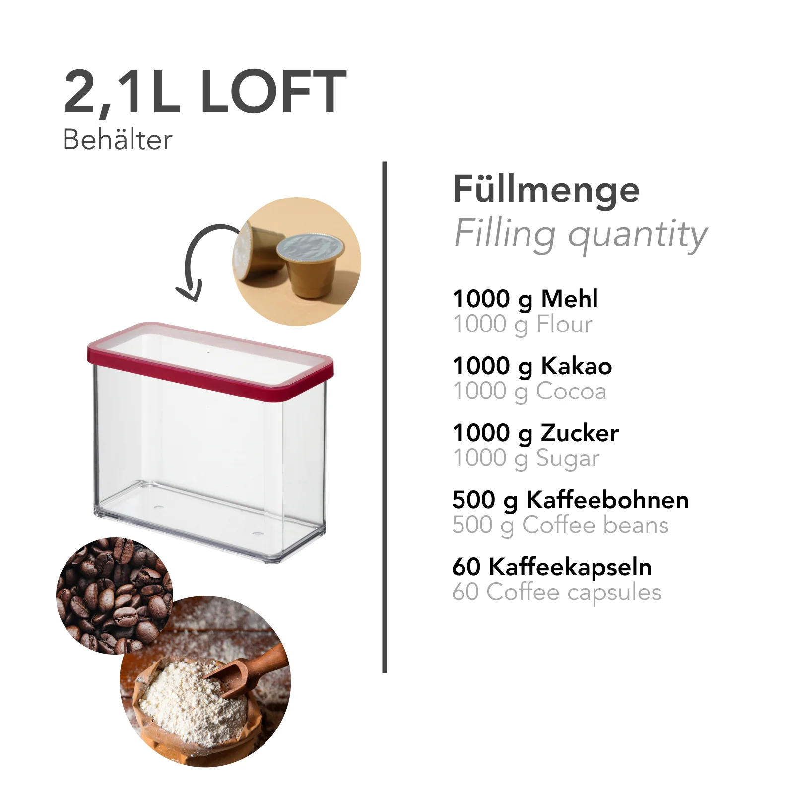 Premium Dose rechteckig 2,1 l LOFT - Image 21