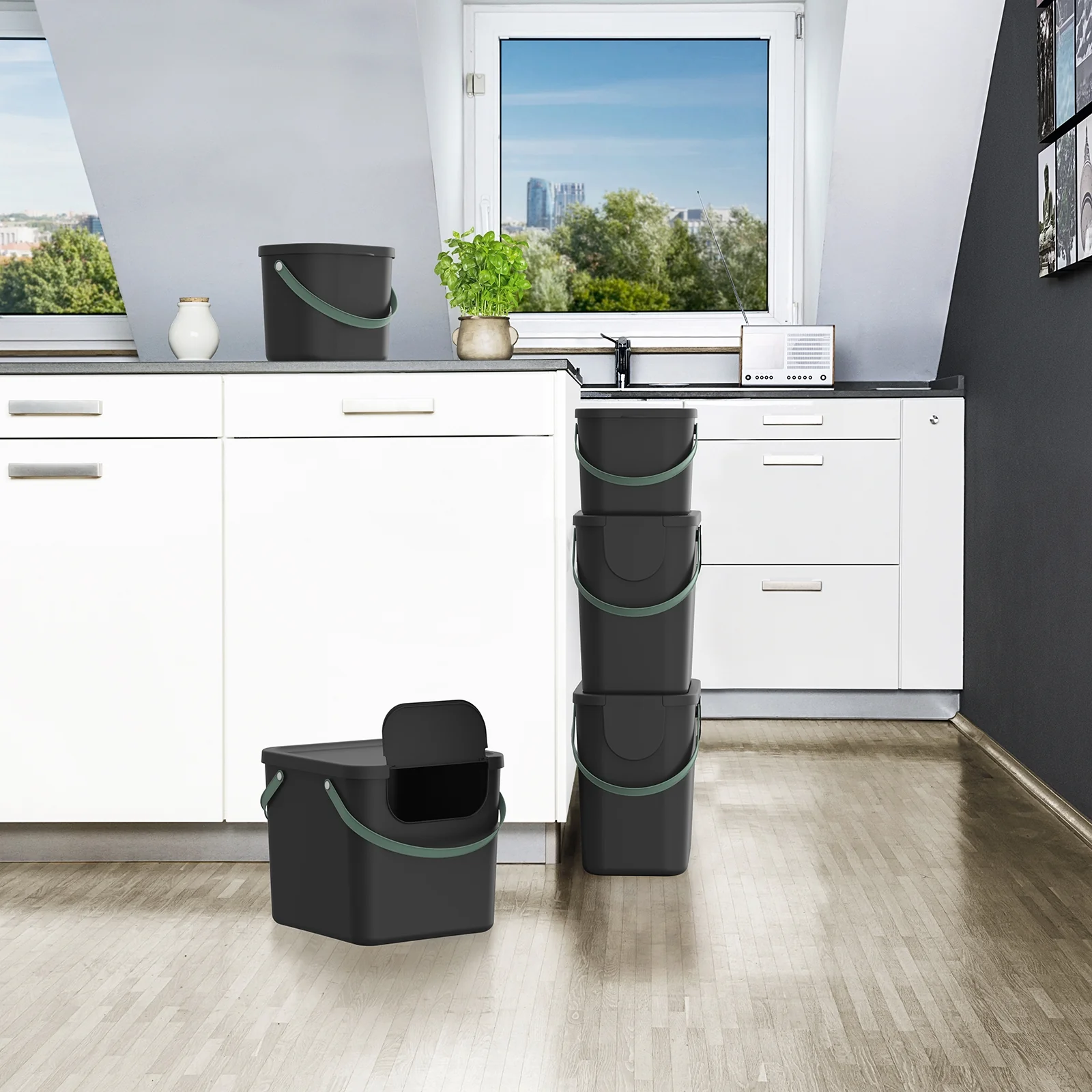 Recycling Müllsystem 25 l ALBULA - Image 2