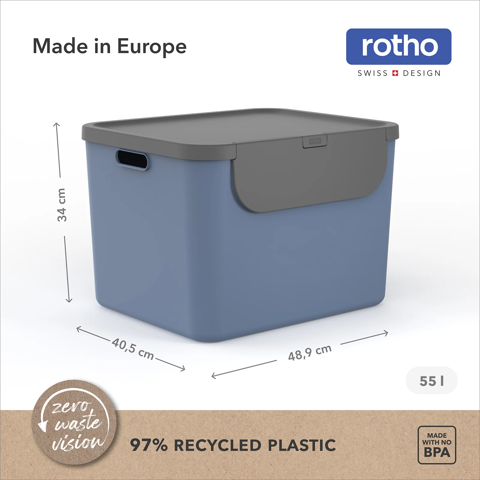 Recyclingbehälter 55 l - 2er Set ALBULA - Image 21