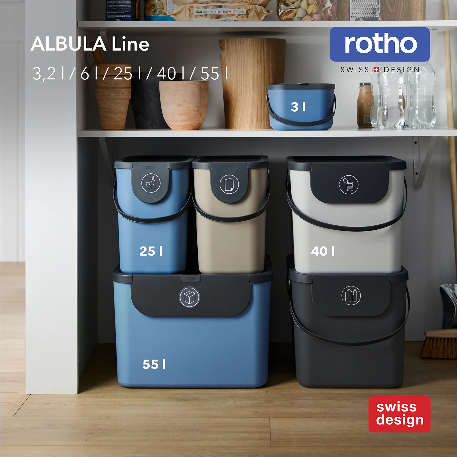 Recyclingbehälter 55 l - 2er Set ALBULA - Image 6