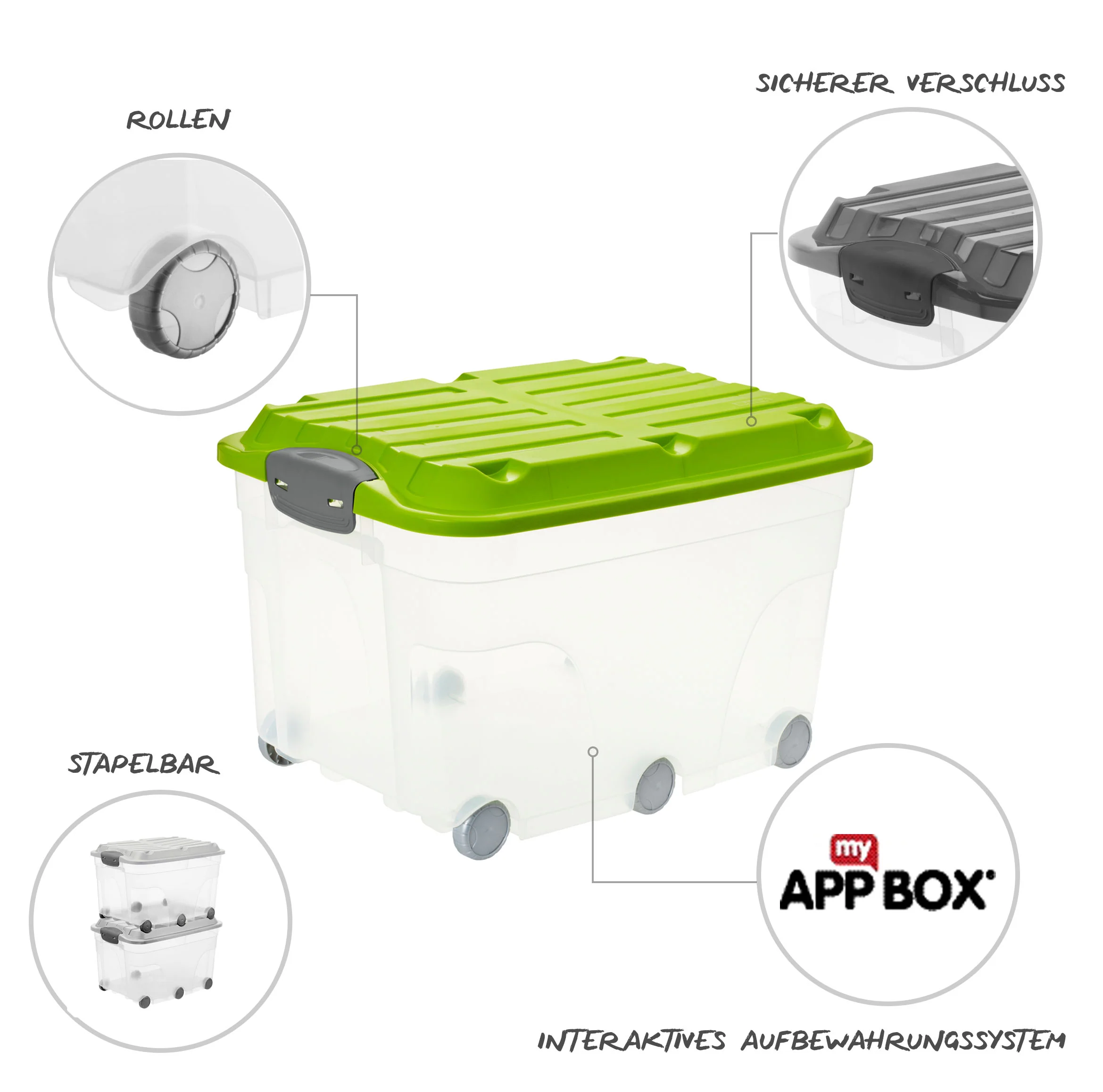 Rollbox mit Deckel 57 l ROLLER 6 - Image 20