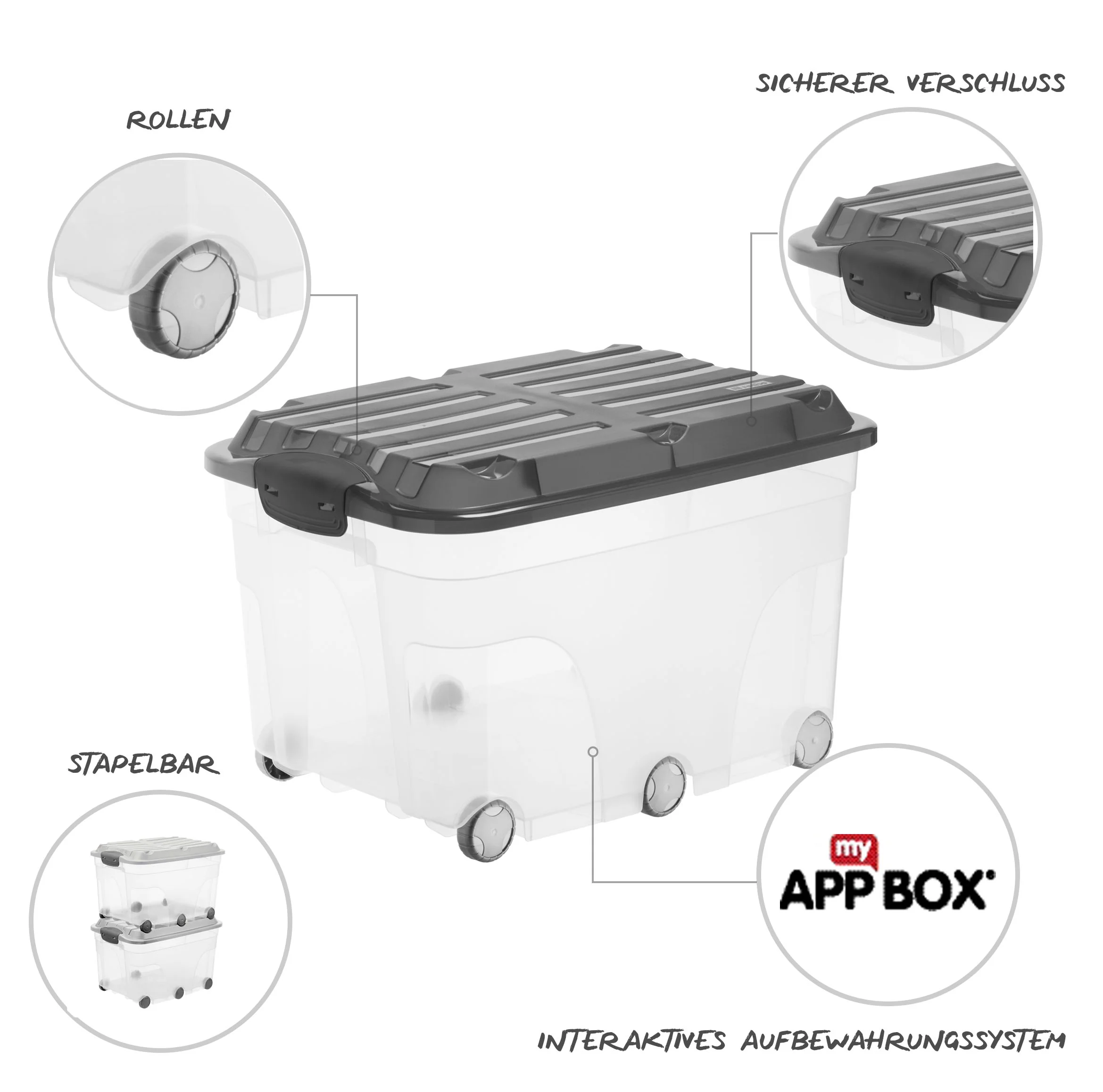 Rollbox mit Deckel 57 l ROLLER 6 - Image 21