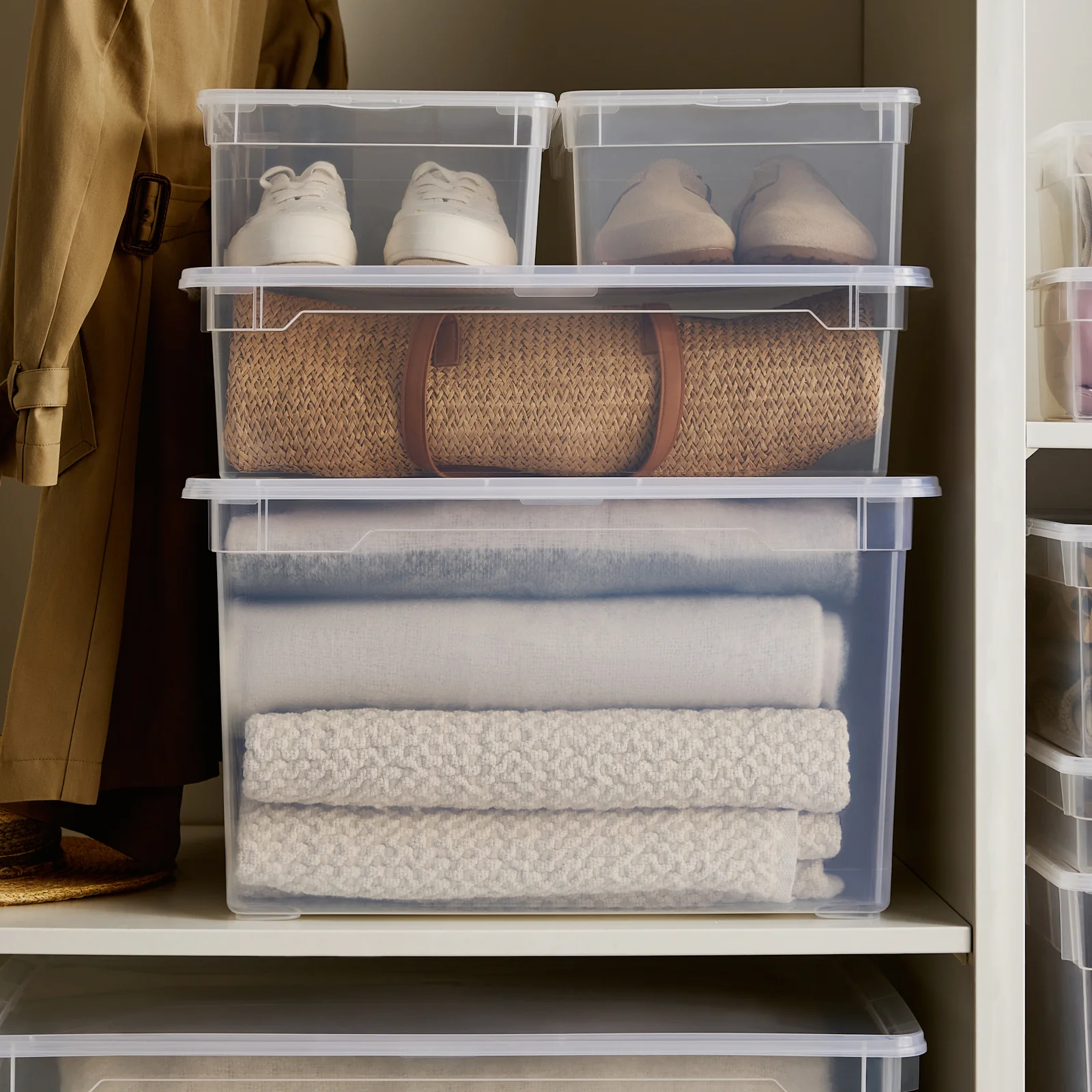Set Aufbewahrungsbox 10 l 6.tlg CLEAR | Horizont blau transparent - Image 5