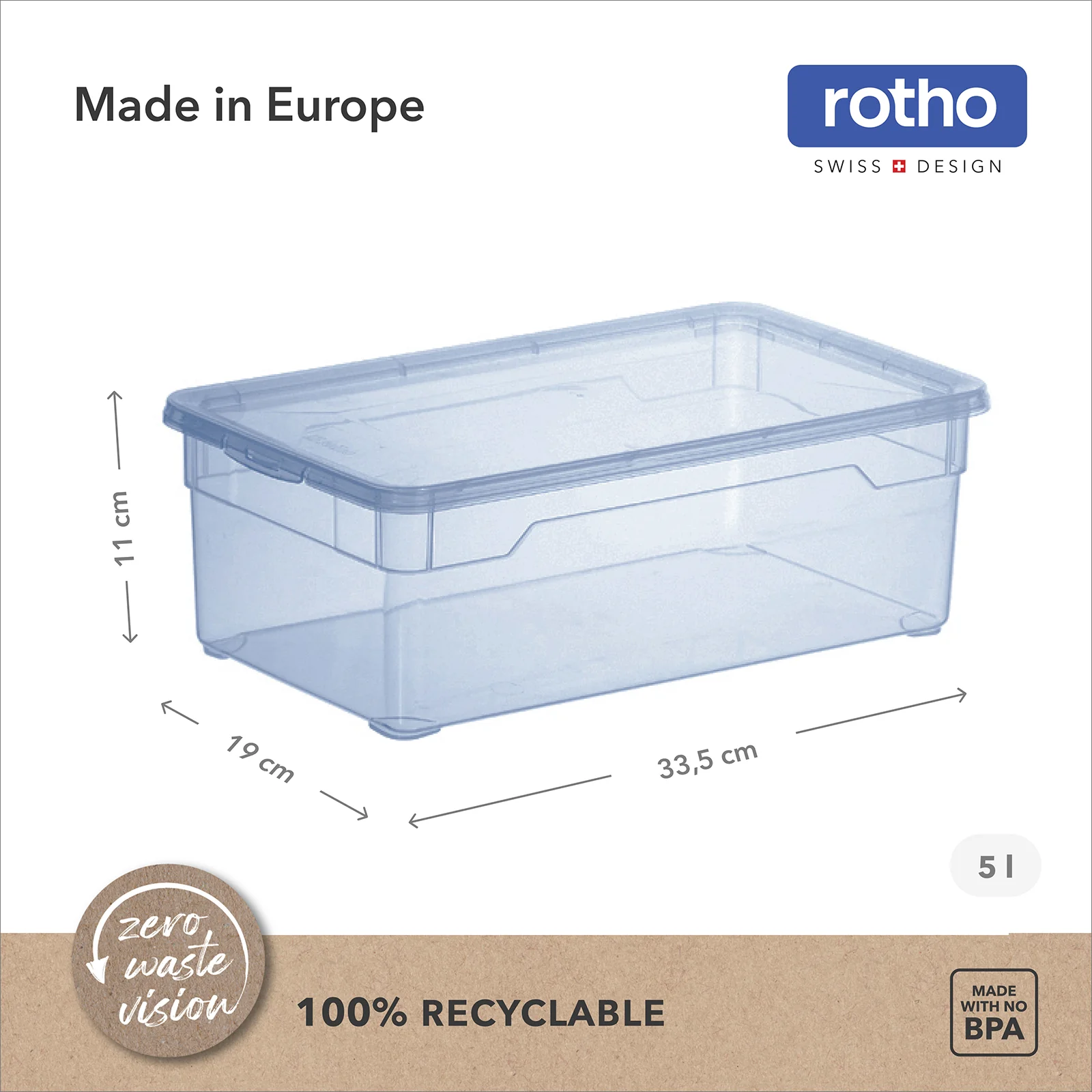 Set Clearbox Lady Shoe 5l CLEAR | Horizon Blue transparent - Image 4