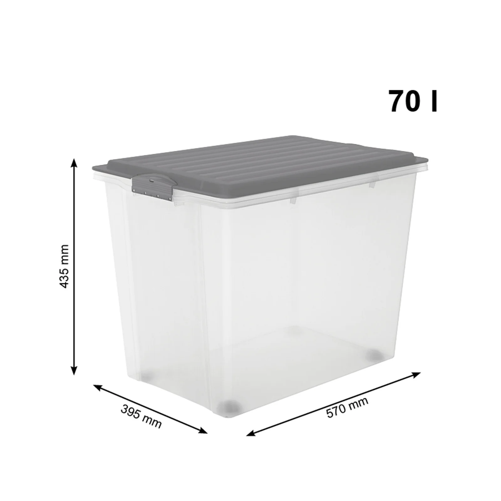 Stapelbox mit Rollen DIN A3, 70 l COMPACT - Image 20
