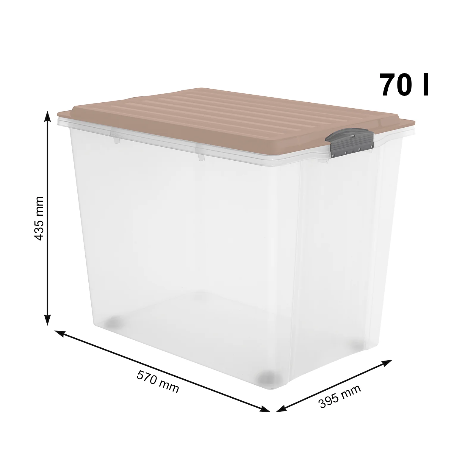 Stapelbox mit Rollen DIN A3, 70 l COMPACT - Image 32