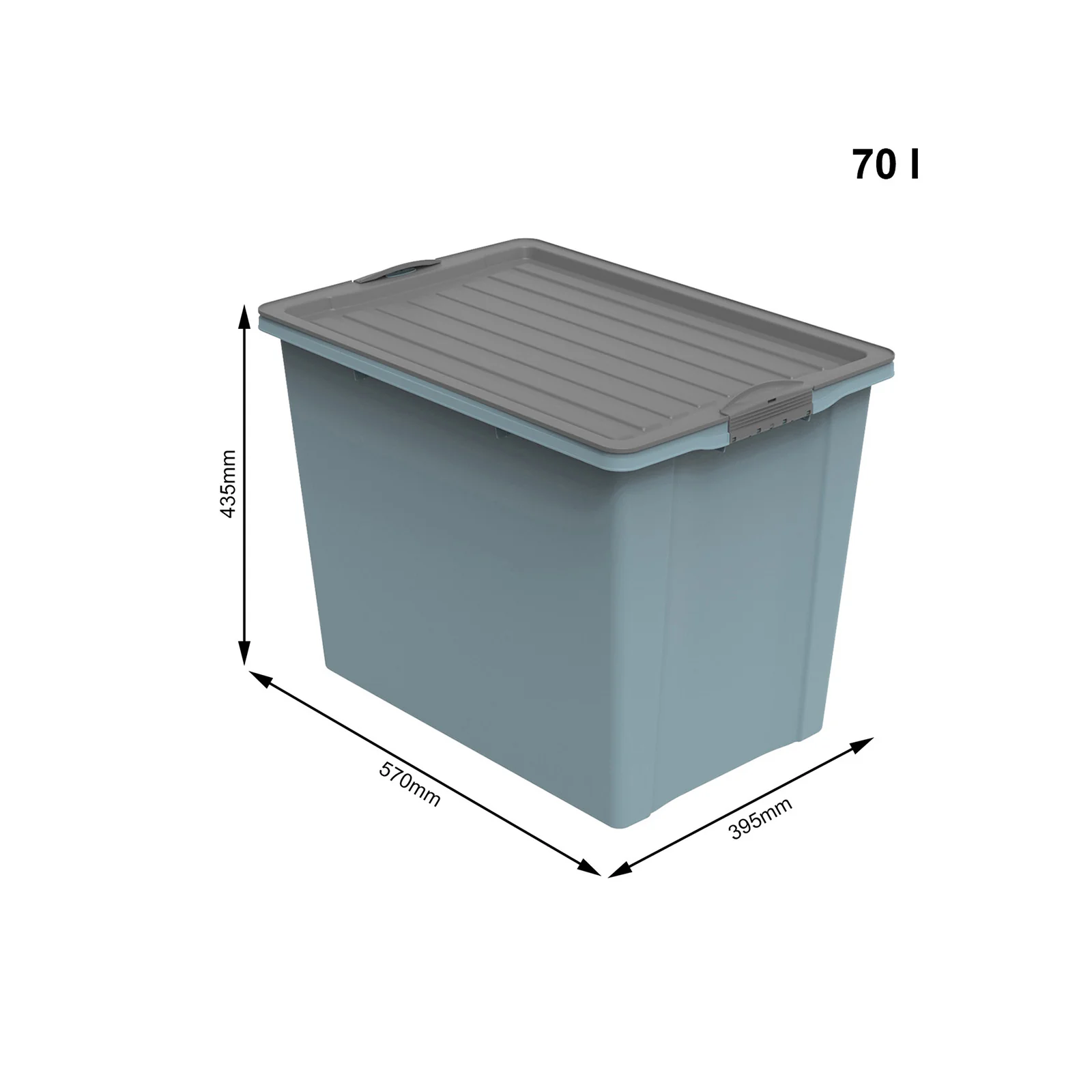 Stapelbox mit Rollen DIN A3, 70 l COMPACT ECO - Image 8