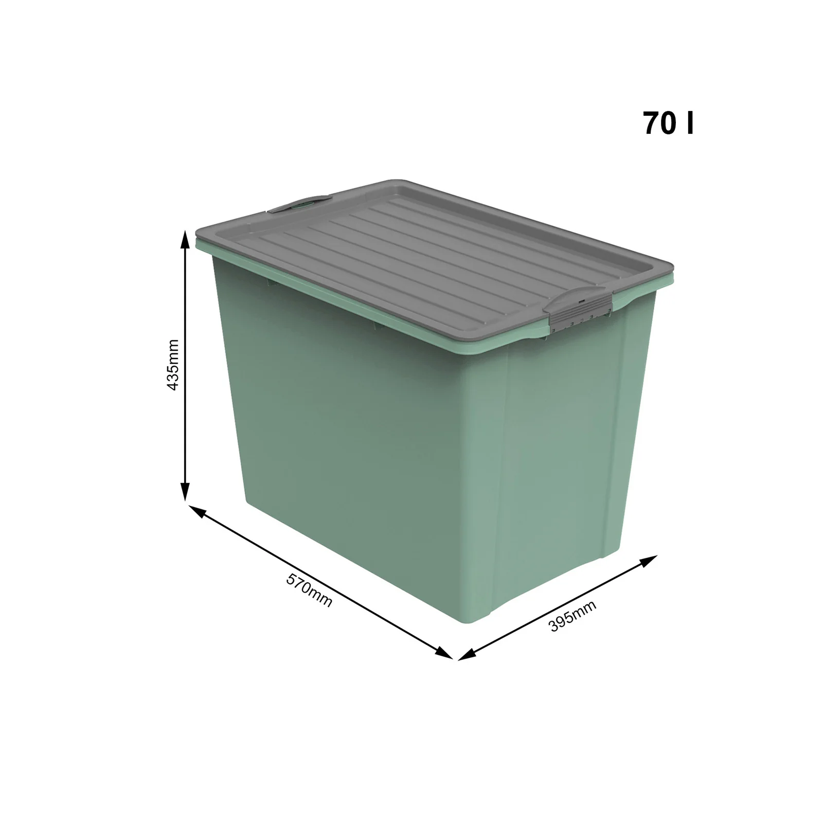 Stapelbox mit Rollen DIN A3, 70 l COMPACT ECO - Image 9
