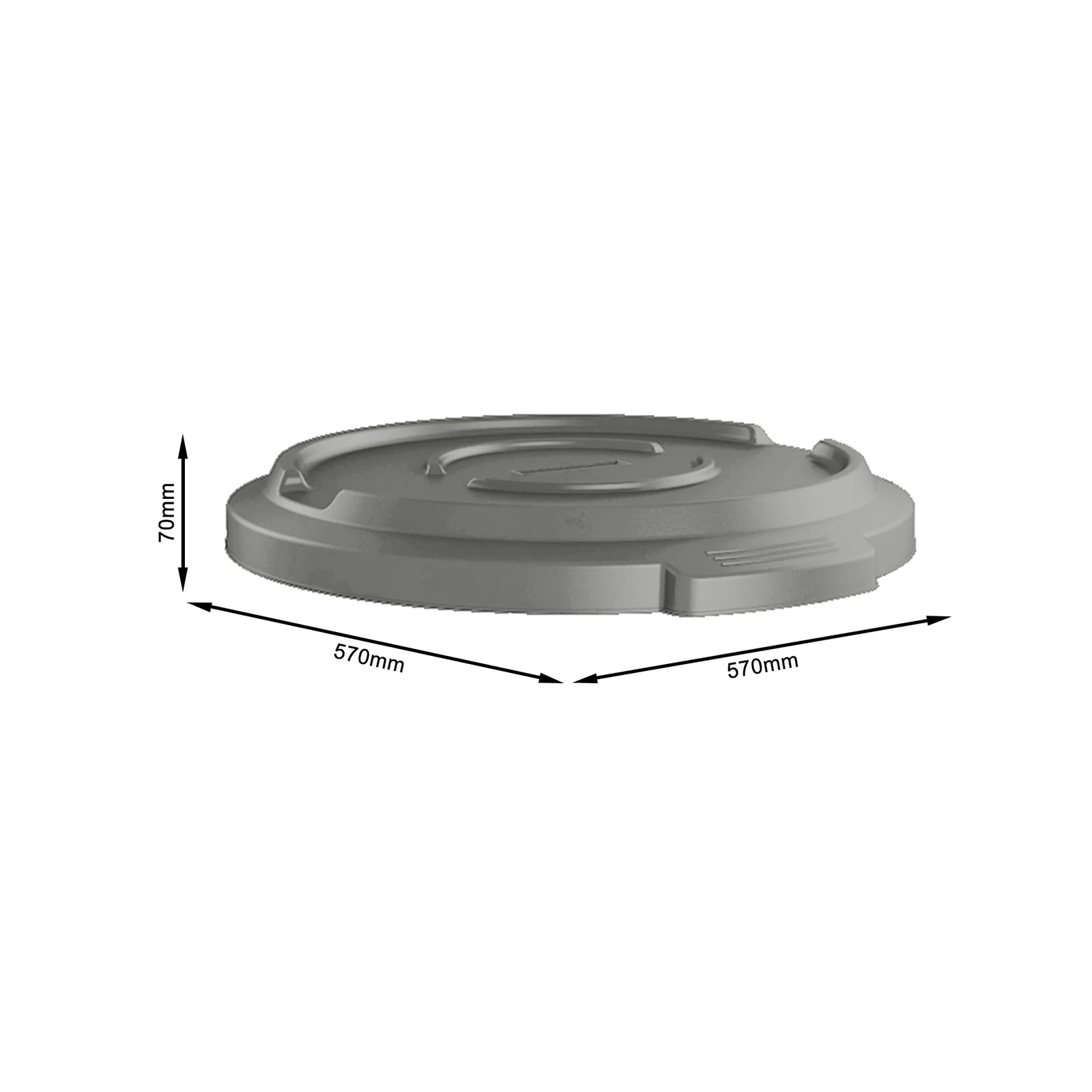 Deckel für Abfallbehälter 120 l TITAN - Image 3